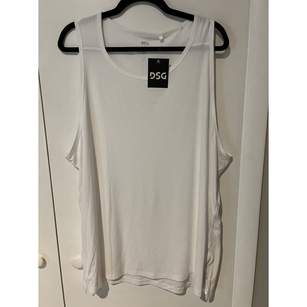 NWT DSG Men's Tank Top Pure White Size XXL Running Training Gymwear Activewear‎